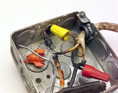 burnt wires in junction box|copper burned wire.